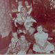 Grandma McBride and 8 grandchildren, 1957 or 58